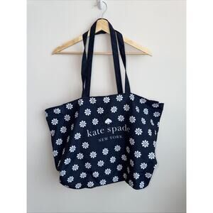 Kate Spade Navy Blue Daisy Large Tote Bag